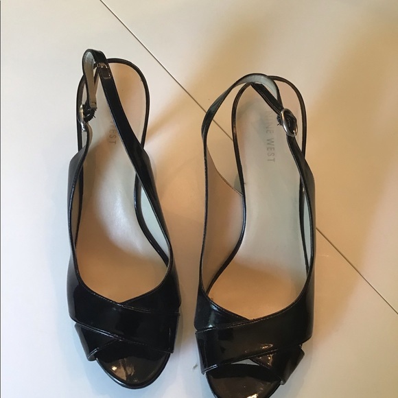 nine west gabrielle slingback platform pumps